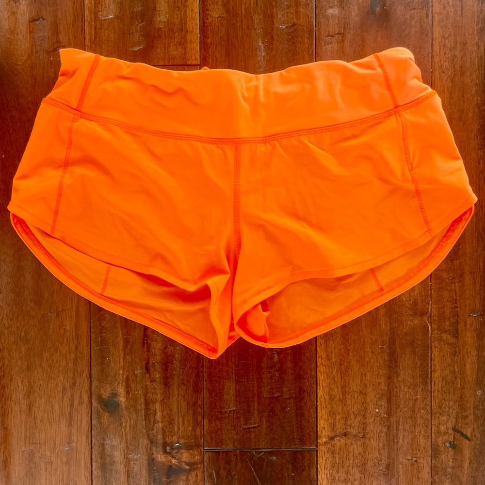 Lululemon Athletica Orange Athletic Shorts
